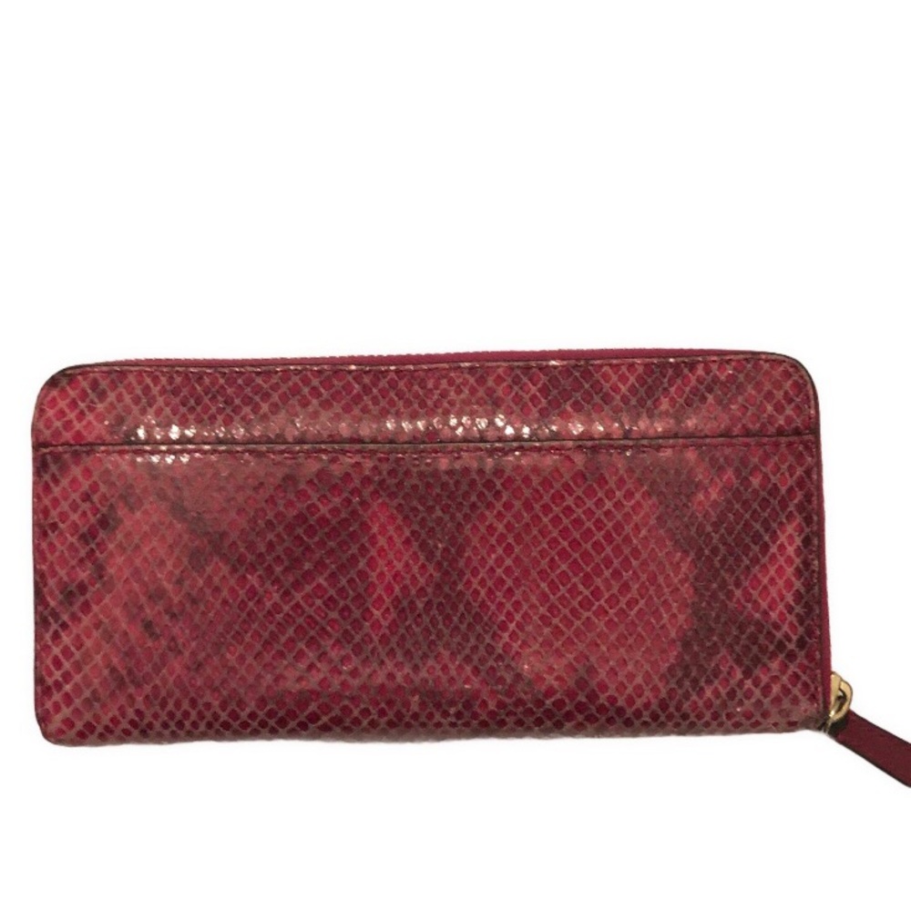 Coach Rare Pink Python Embossed Wallet Zippered - image 5